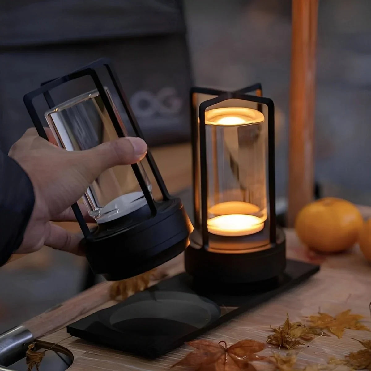 Kabellose Laternenlampe – Wiederaufladbar mit Touch-Dimmer