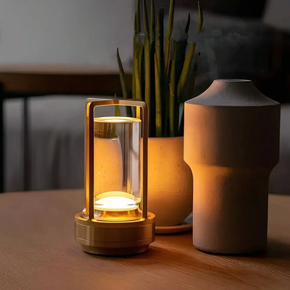 Kabellose Laternenlampe – Wiederaufladbar mit Touch-Dimmer